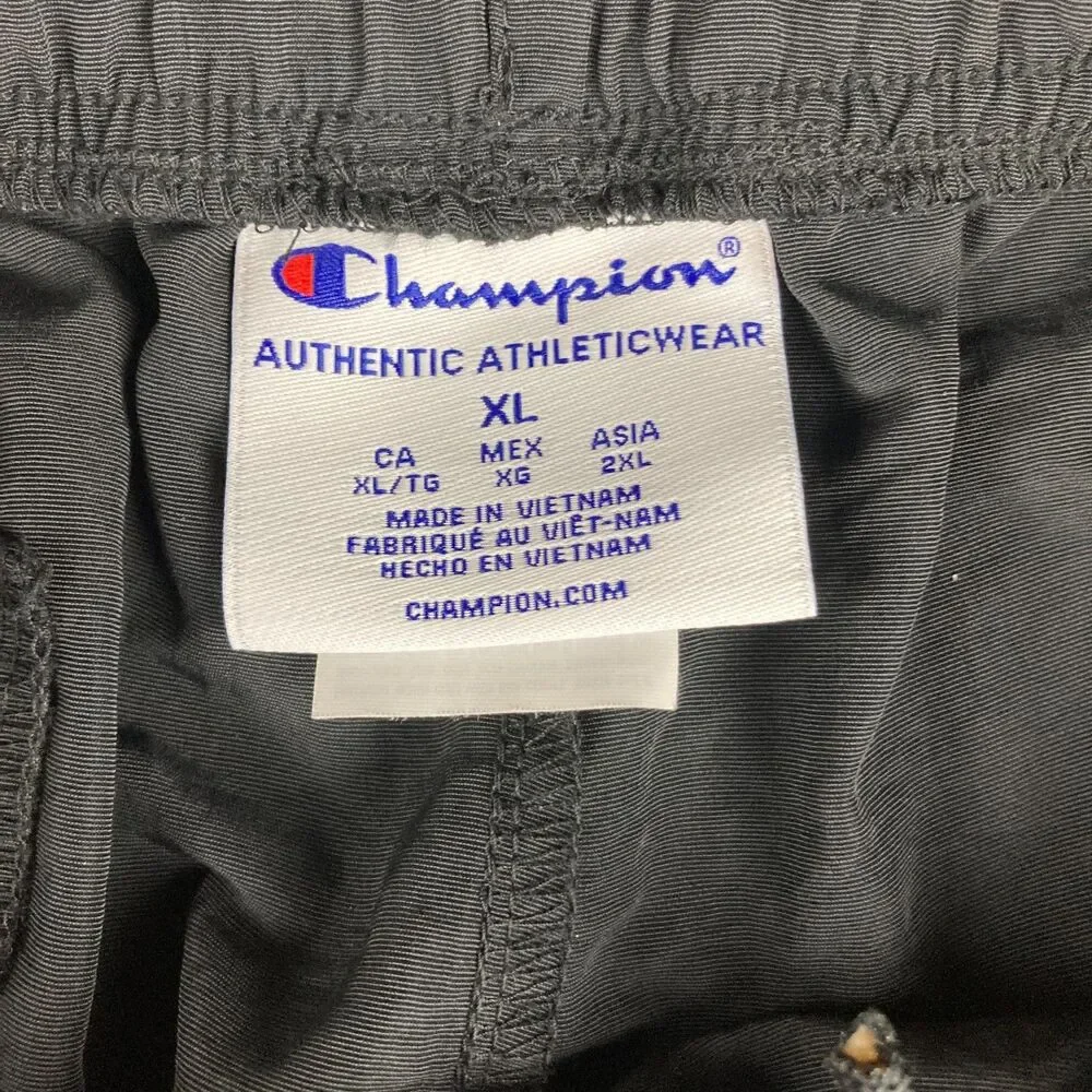 Champion Cargo Shorts Mens XL Black Drawstring Athletic Hiking 7